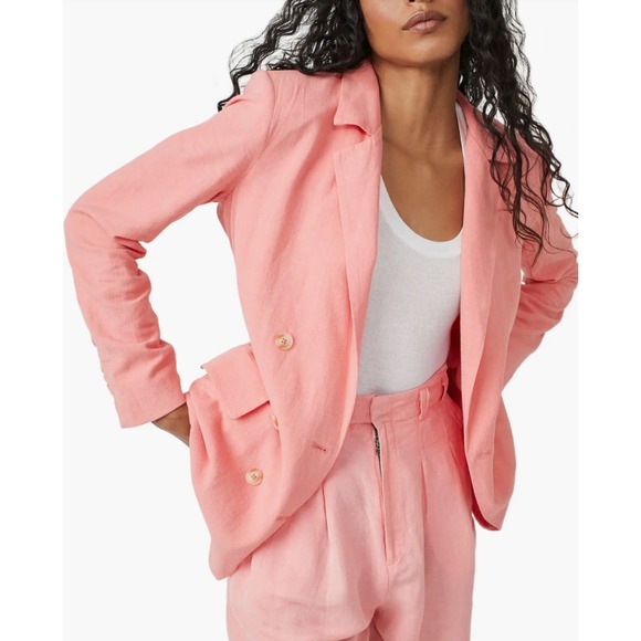 Free People Pink Blazer - Picture 1 of 9
